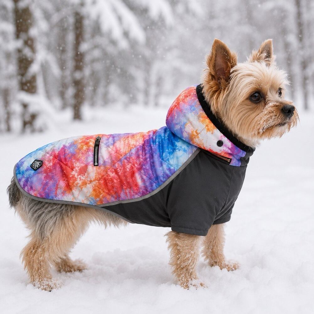 Arcadia Trail (S) Dog Coat Light Up Puffer Fleece Hood Insulated Reflective Camp
